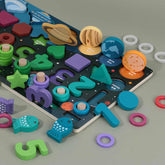 Wooden 6-in-1 Learning Board