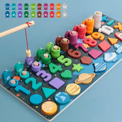 Wooden 6-in-1 Learning Board