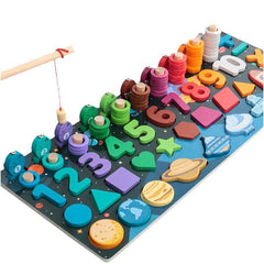 Wooden 6-in-1 Learning Board