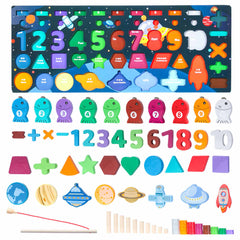 Wooden 6-in-1 Learning Board